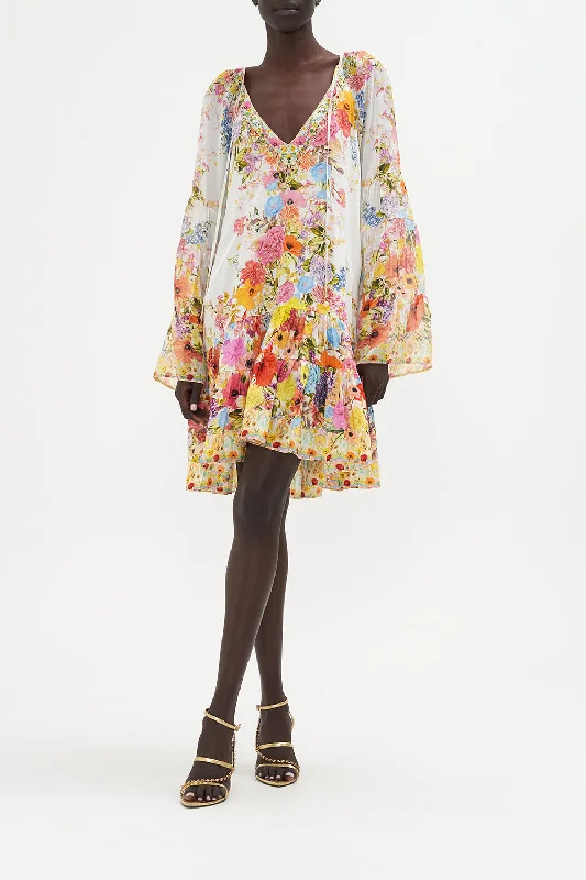 Weekend Flash Sale A-LINE GATHERED PANEL DRESS SUNLIGHT SYMPHONY