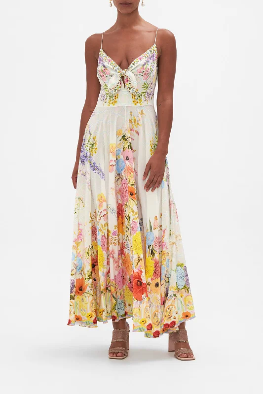 Get It Before It’s Gone LONG DRESS WITH TIE FRONT SUNLIGHT SYMPHONY
