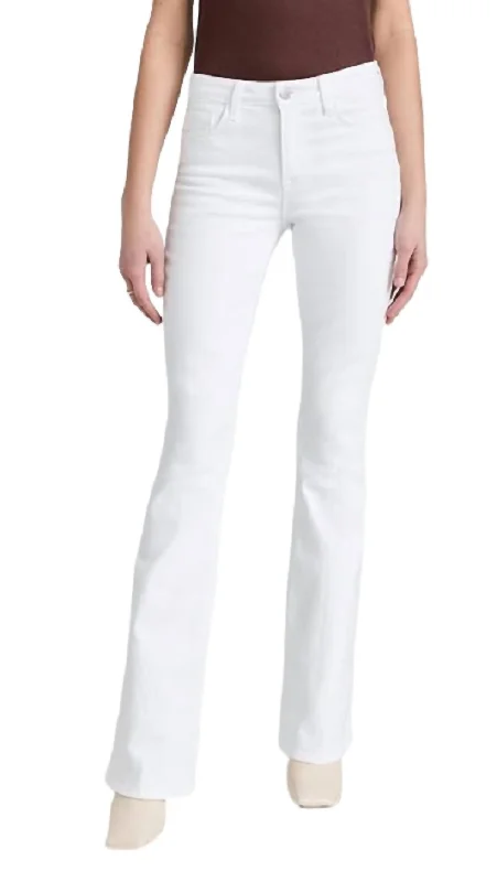 Super Deal Bell High Rise Flare Jean In Blanc