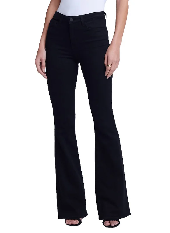 Incredible Offers Bell High Rise Flare Jean In Noir