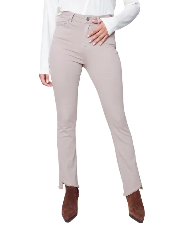 Buy More, Save More Bootcut Jeans With Asymmetrical Fringed Hem In Almond