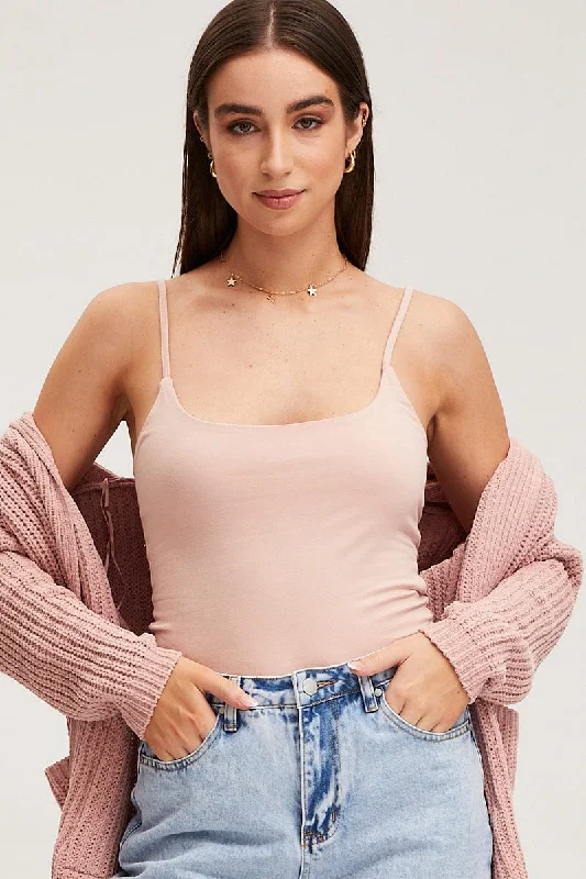 Price Drop Brown Singlet Top Sleeveless Cotton