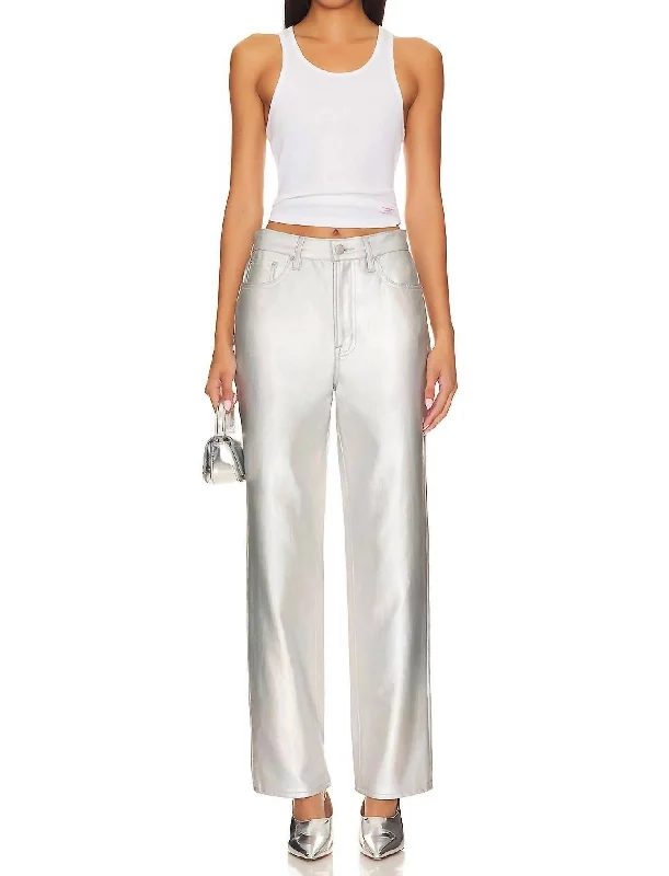 Online Only Cassie Super High Rise Straight Jeans In Coated Prism