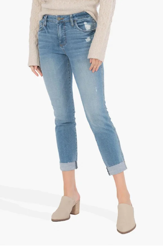 Don't Miss Catherine High Rise Fab Ab Boyfriend Jean In Benign Wash
