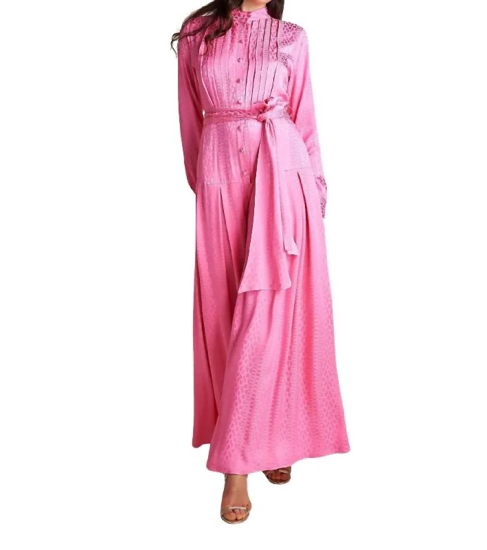 Exclusive Offers Chain Print Jumpsuit In Pink