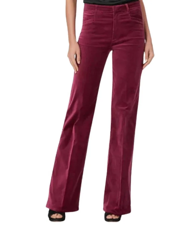 Online Specials Clean Front Leenah Trouser In Berry Jam