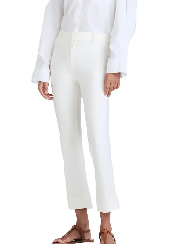 Fantastic Offers Crosby Crop Flare Trouser In White
