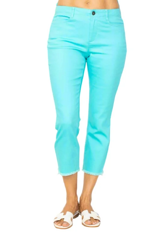 Blowout Sale Denim Capri Jeans In Seaglass
