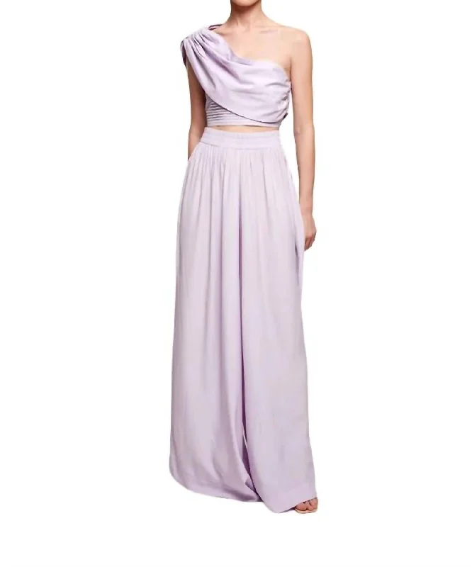 Savings Spectacular Elasticed Wide Leg Pant In Lila