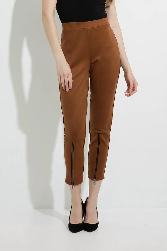 Markdown Madness Faux Suede Pant In Brown