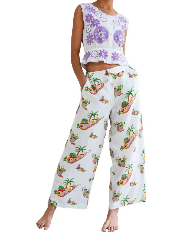 YEAR-End Clearance Fennel Wide Leg Pants In Village Print