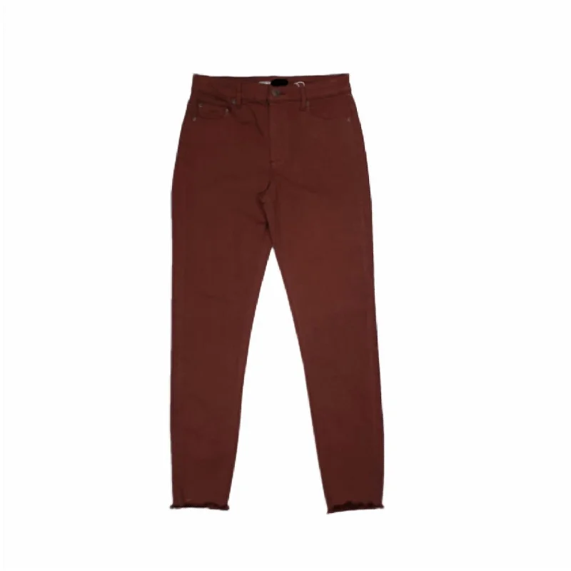 Buy Now High Rise Color Skinny Jeans In Chocolate