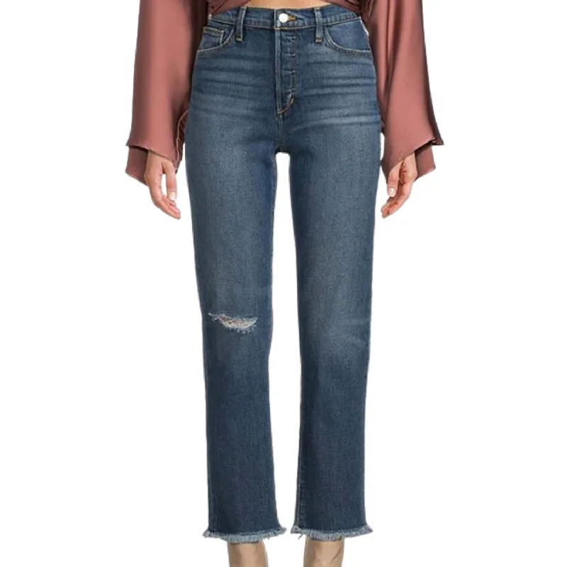Daily Deals Honor Ripped Ankle Straight Leg Jean In Kersh