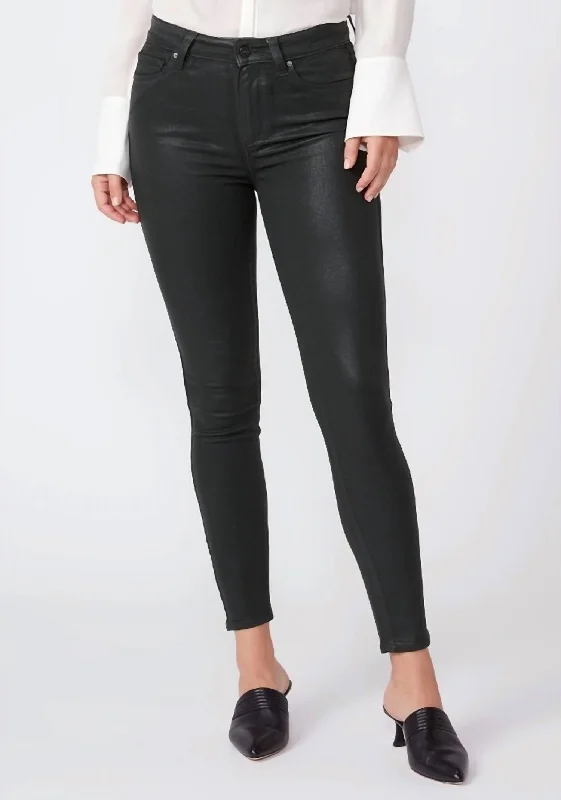 Online Only Hoxton Ankle Jean In Deep Emerald Luxe Coating