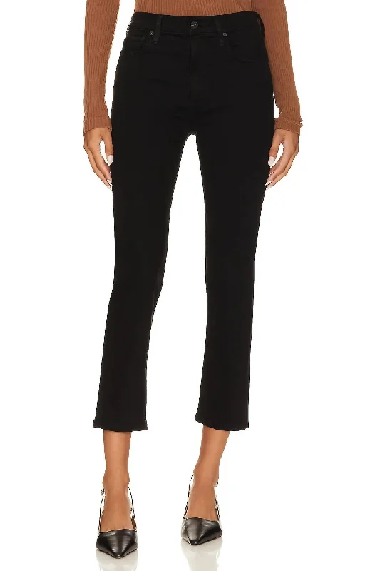 Super Savings Isola Straight Crop Jean In Plush Black