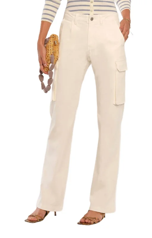 Act Fast Jamie Pant In Ecru