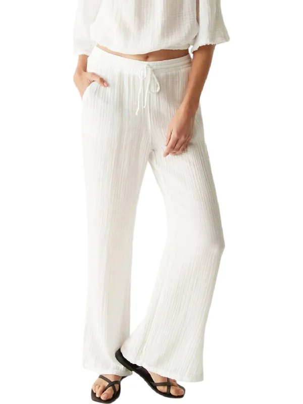 Super Sale Jovi Waist Tie Pants In White