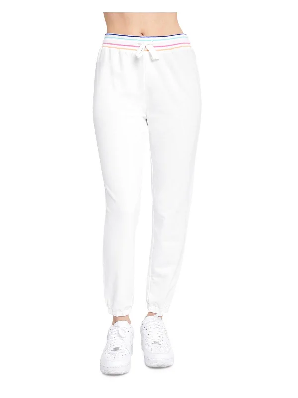 Final Clearance Juniors Plaa Womens Striped Drawstring Jogger Pants