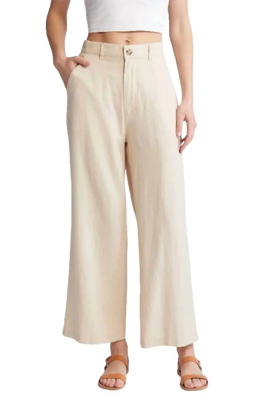 Instant Savings Linen Jude Trouser In Sand