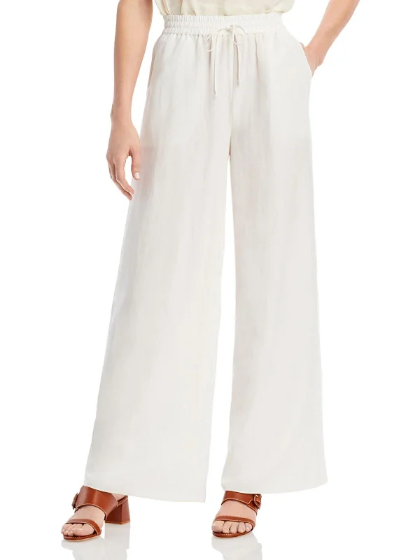 Price Blitz Luisa Womens Tencel Drawstring Wide Leg Pants