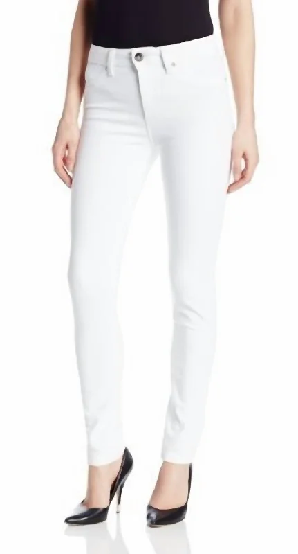 Now or Never Nina High Rise Skinny Jeans In Milk
