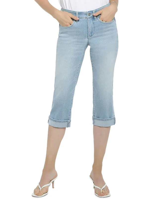 Huge Discounts Petites Petite Marilyn Womens Cropped High Rise Straight Leg Jeans
