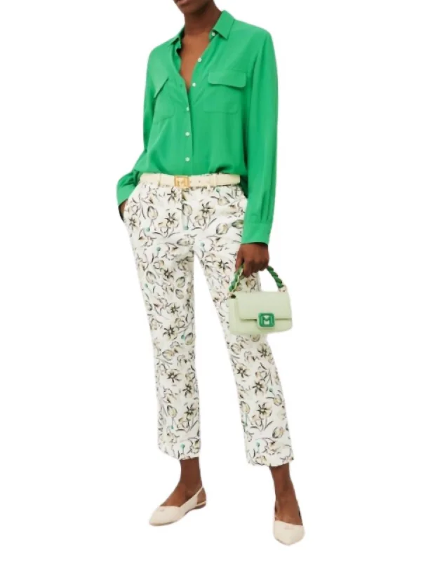 Unmissable Offer Pineta Pant In Green Flower