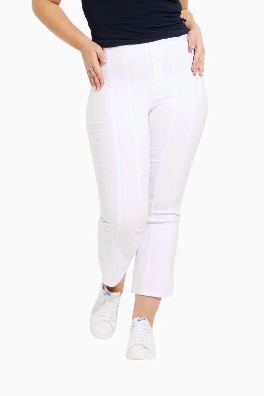 Act Now Pintuck Flared Pant In White