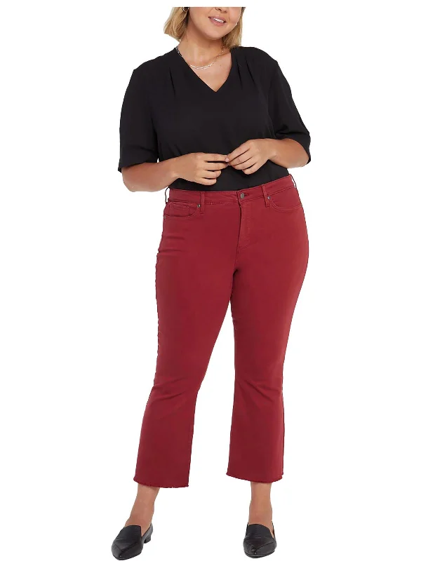 Markdowns Plus Womens Flare Legs High Rise Ankle Jeans