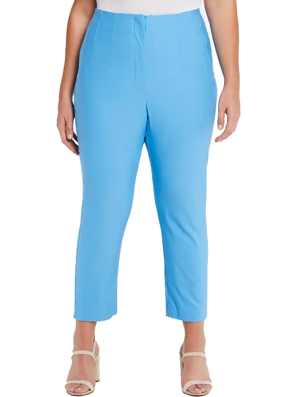 Last Chance Plus Womens High Rise Ankle Straight Leg Pants