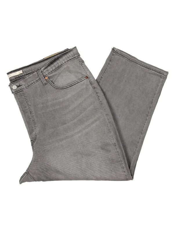 Holiday Sale Plus Womens Straight Leg Ribcage Ankle Jeans