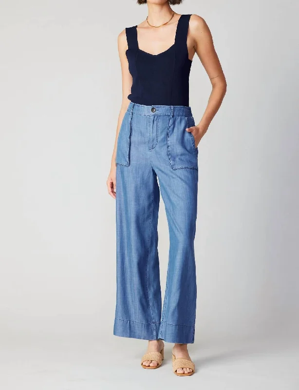 Lowest Prices Pocket Cargo Pants In Chambray