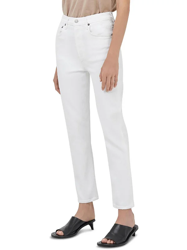 Midnight Madness Riley Womens High Rise Denim Cropped Jeans