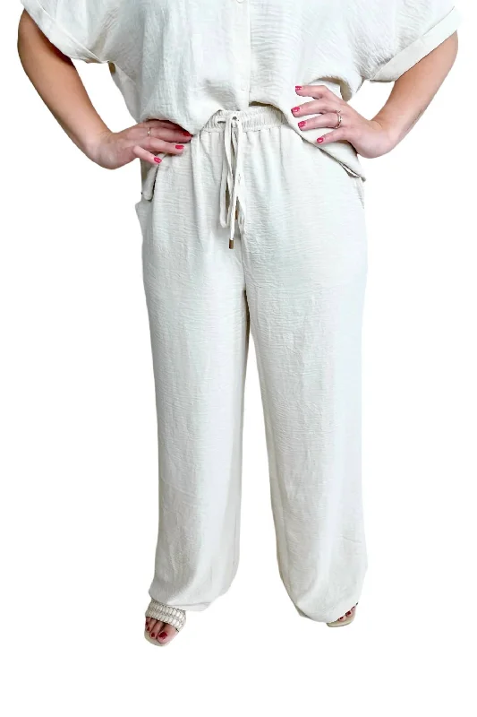 Overstock Sale Sadie Drawstring Pants In Oat