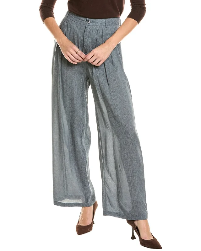 Loyalty Reward Seraphina Pleated Linen-Blend Pant