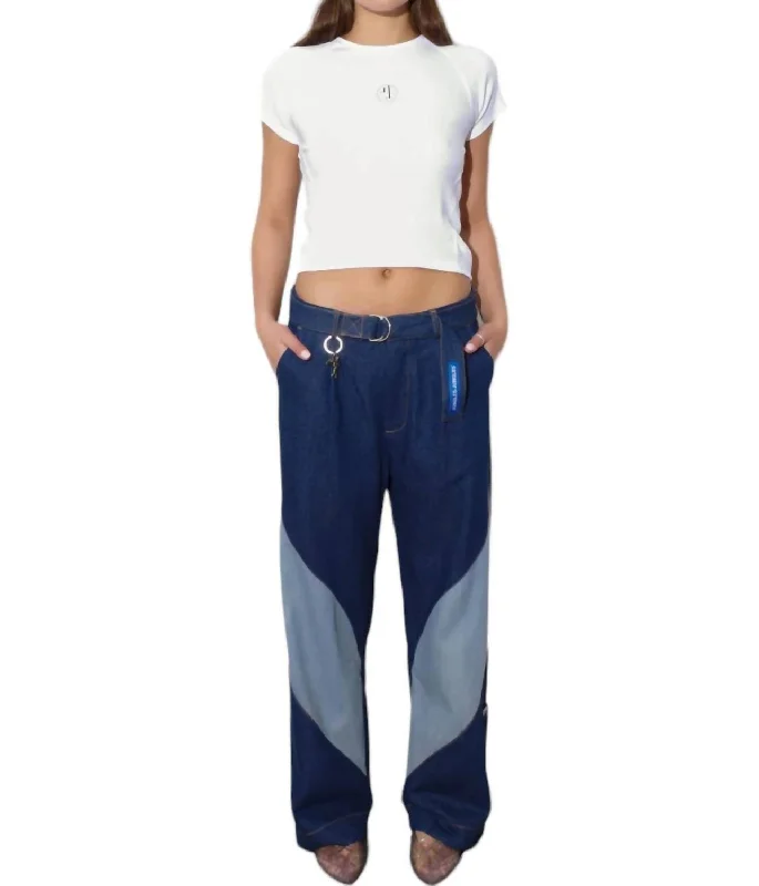 Time-Limited Offer Slant Pants In Denim