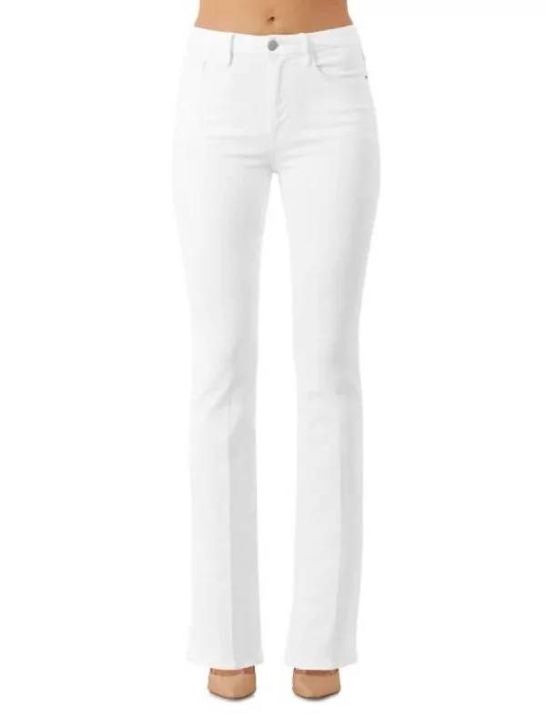 Best Bargains Starlet Mid Rise Bootcut Jeans In White