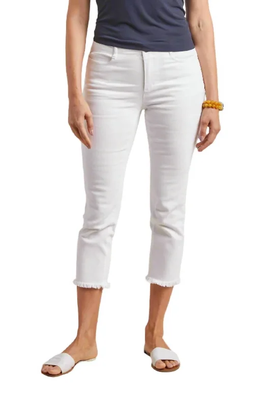 Great Bargains Stretch Denim Capri Jeans In White