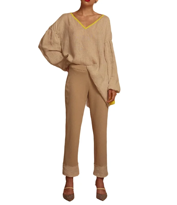 Exclusive Savings Tanua Cropped Pant In Dune/sand