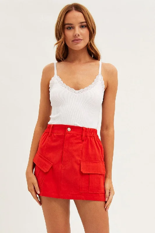 Instant Discount White Top Seamless Lace Trim