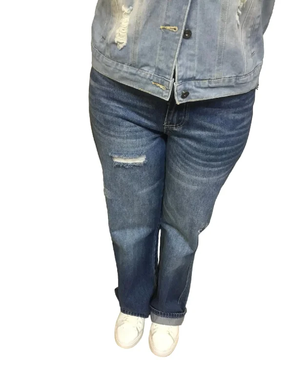Deal of the Week Women's High Rise Dad Jeans With Clean Hem In Medium Wash