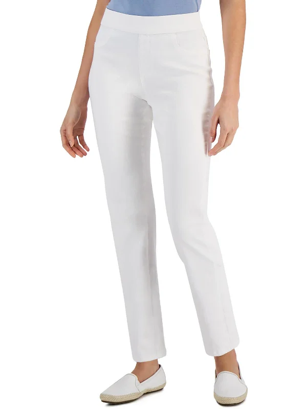 Sale Event Womens Mid Rise Knit Straight Leg Jeans