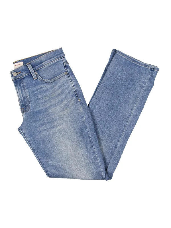 Exclusive Online Offer Womens Mid Rise Light Wash Straight Leg Jeans