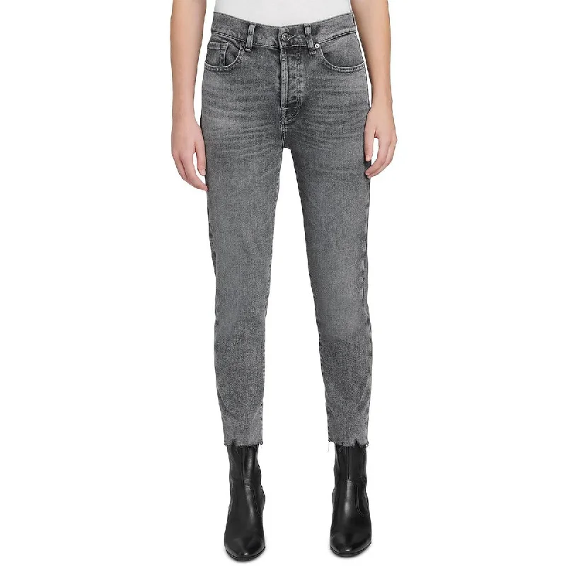 Crazy Savings 7 For All Mankind Womens Josefina Worn Out Crop Boyfriend Jeans