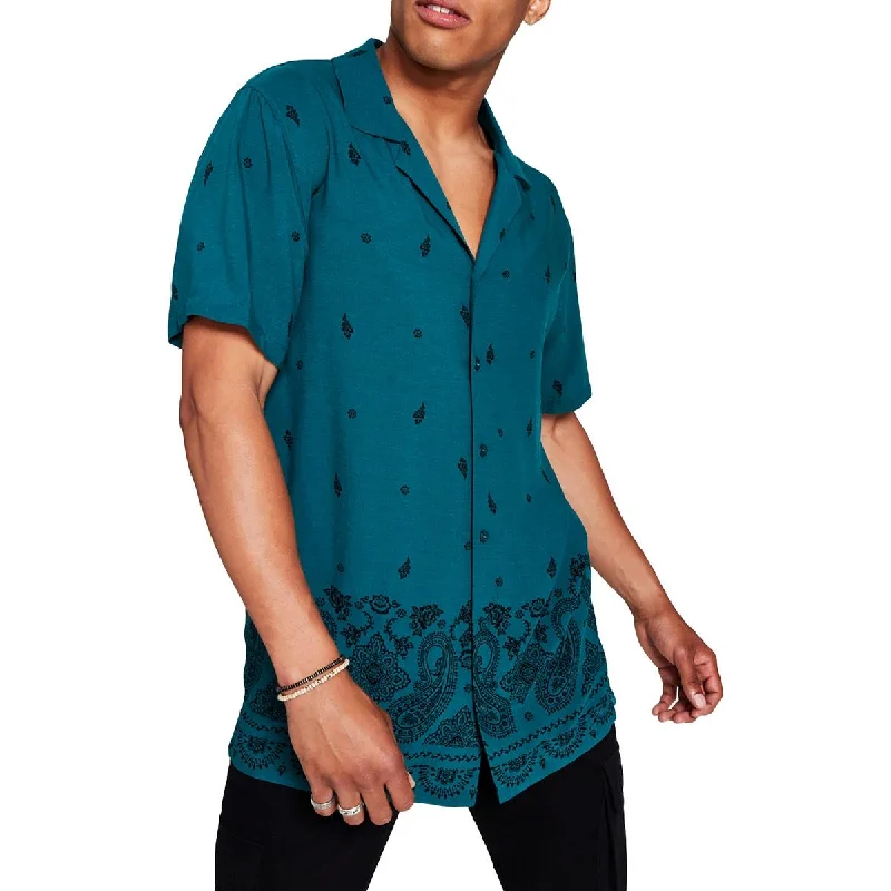 Amazing Deals And Now This Mens Woven Paisley Button-Down Shirt