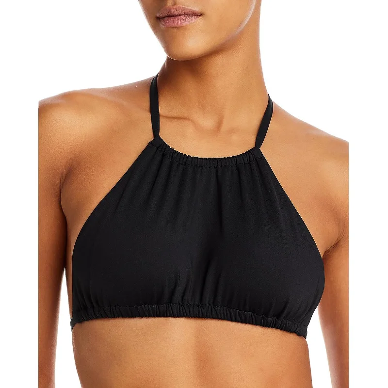Special Savings Aqua Swim Womens High Neck Halter Bikini Swim Top