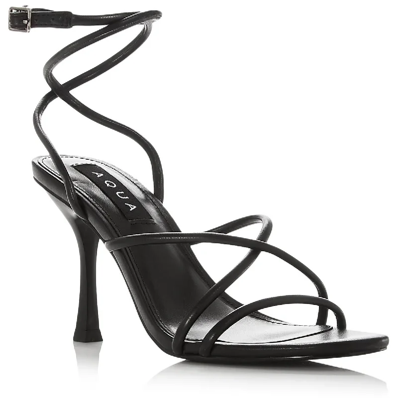 Weekend Special Aqua Womens Arlow Faux Leather Heels