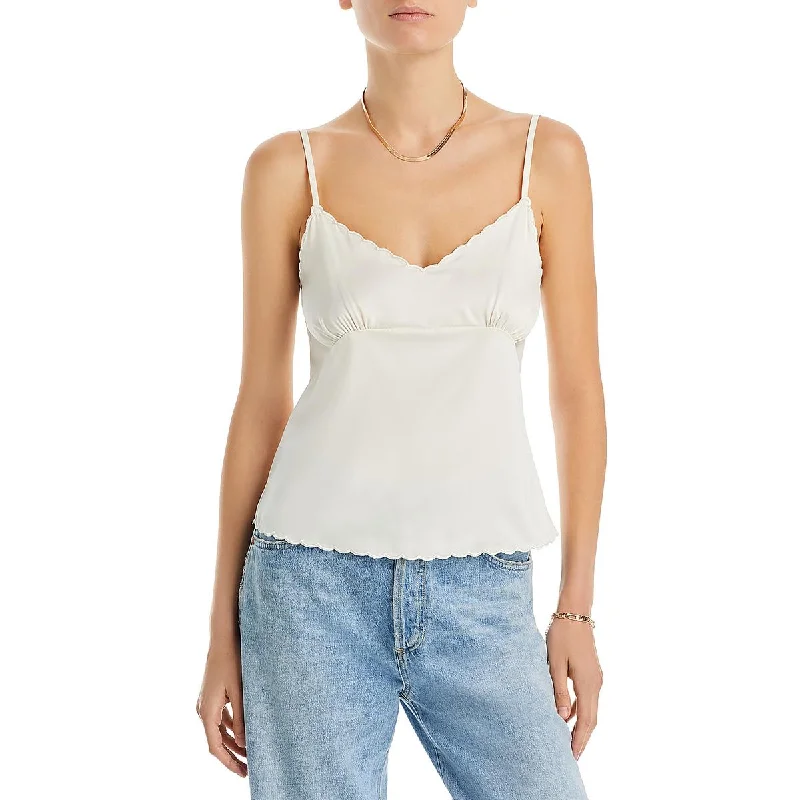 Huge Discounts Aqua Womens Scalloped Cami Pullover Top