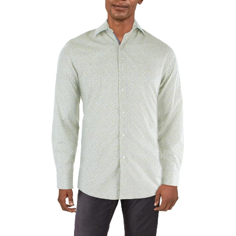 Fantastic Offers Bar III Mens Floral Print Slim Fit Button-Down Shirt