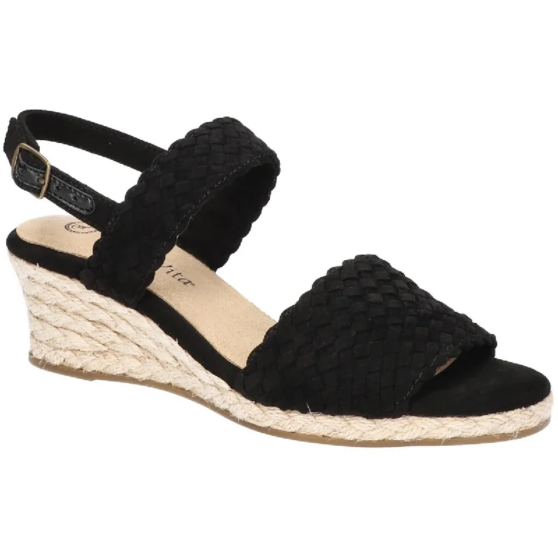 Clearance Items Bella Vita Womens Mariella Faux Suede Wedge Espadrilles